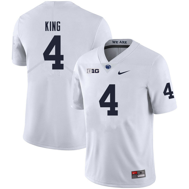 Men #4 Kalen King Penn State Nittany Lions College Football Jerseys Sale-White - Click Image to Close